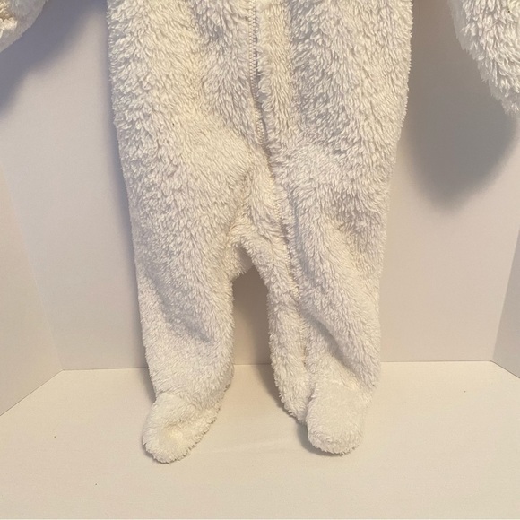 Carter's Baby Infant Serpa Zip-Up One-Piece Hooded Pram With Ears White 6 Months - Picture 3 of 10